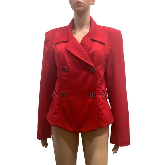 80s 90s Tailored Red Wool Blazer | MOD Jacket | S - Picture 3 of 9